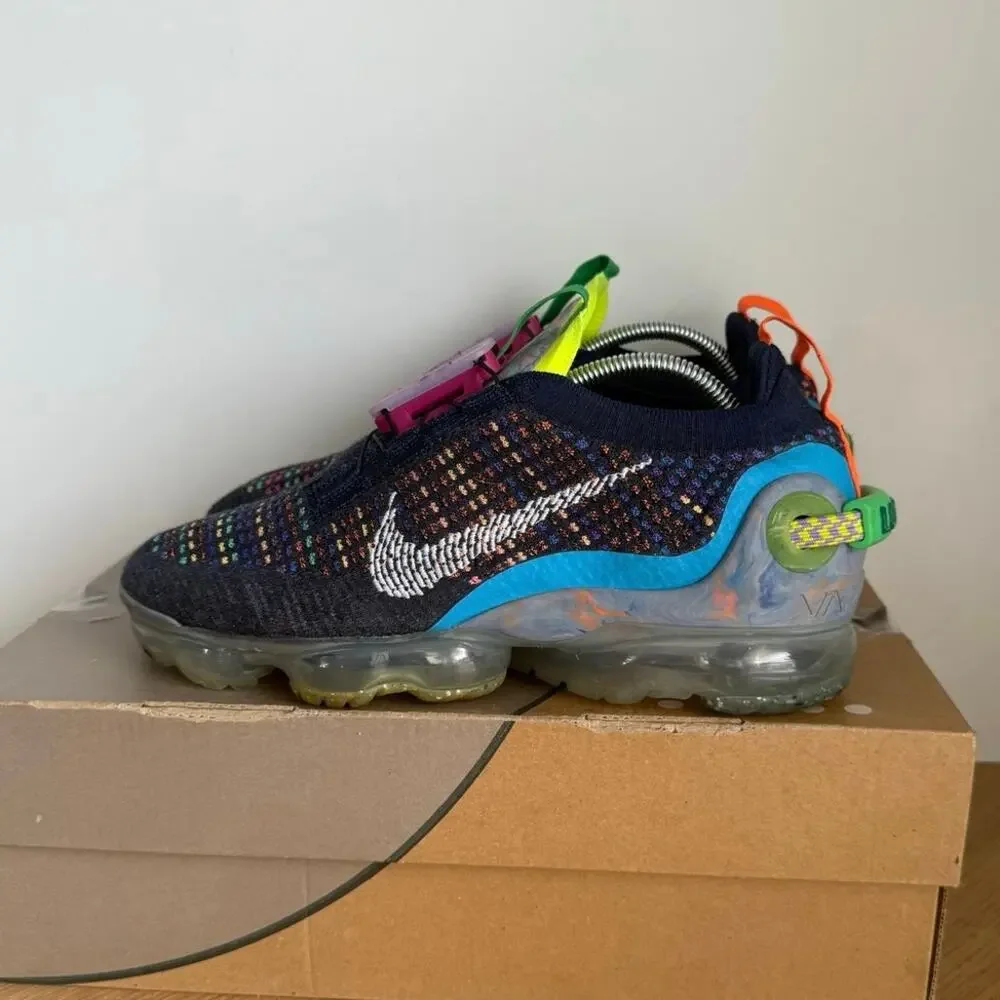Nike Air Vapormax Flyknit ‘Deep Royal Blue’ Men Sneakers- SZ Men 6.5 - Women 8 - Picture 4 of 11